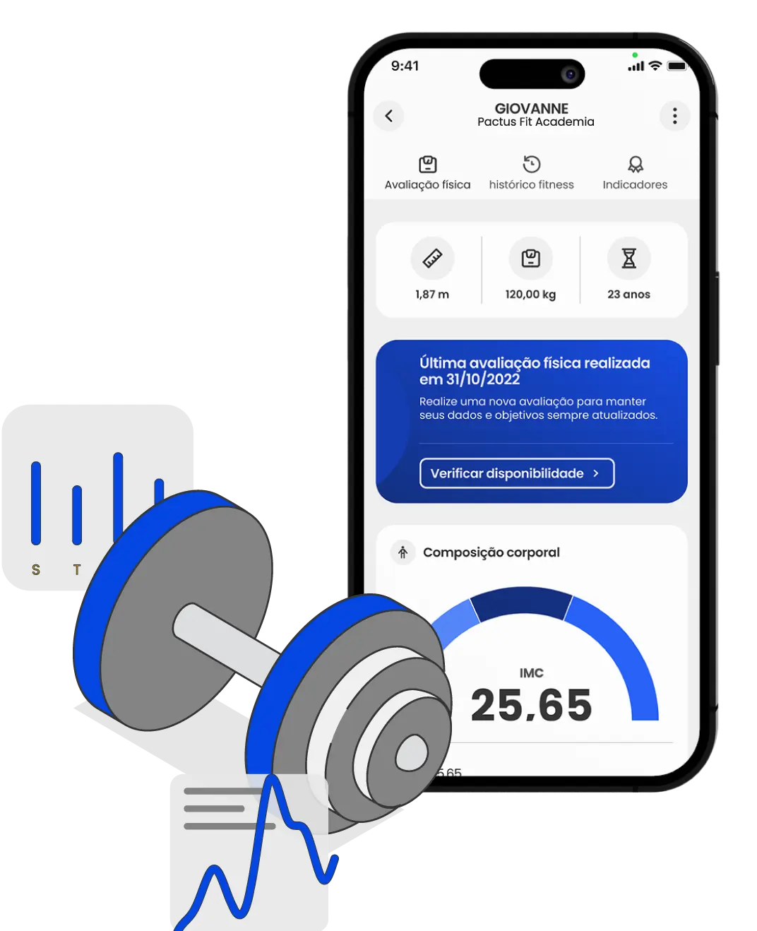 Execução de treino no app
